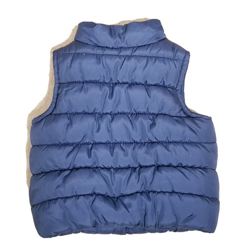 Boys Puffer Vest Size 3 - 6 months Navy with Red Accents Mint condition - Picture 8 of 12