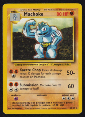 Pokémon TCG Machoke Base Set 34/102 (Lightly Played)