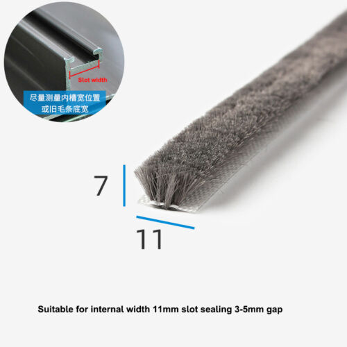 Brush Seal Door Seal Door Window Cabinet Door Brush Seal 8/10/11/13 mm - Picture 14 of 17