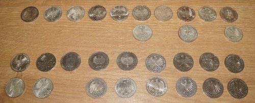 30 x 5 DM Münzen von 1966 bis 1986 - Bild 1 von 4