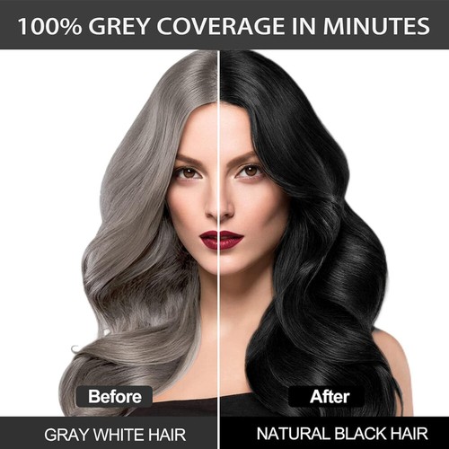 500ML Haarshampoo Schwarze Haarfarbe Schwarz Haarfärbeshampoo für Männer Frauen - Bild 8 von 14
