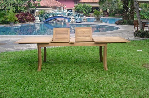 DSOS A-Grade Teak 11pc Dining Set 118" Rectangle Table 10 Chair Outdoor Patio - Picture 2 of 4