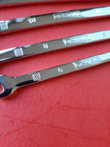 NEW DEWALT SAE/Metric Combination Wrench Set 8-Piece Chrome Polish 6 8 10 12mm - Picture 8 of 19