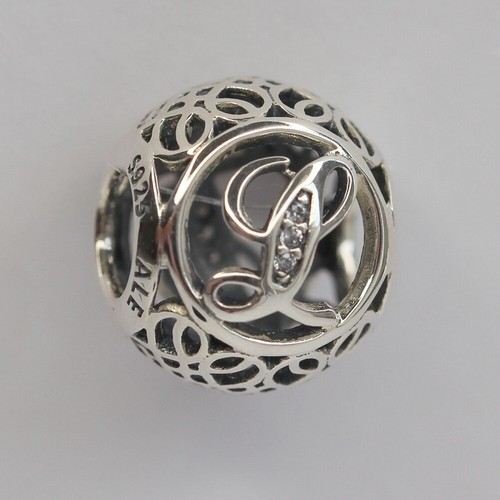 NEW AUTHENTIC PANDORA CHARM VINTAGE LETTERS INITIAL ALPHABET A TO Z W SUEDE POUC - Picture 23 of 50