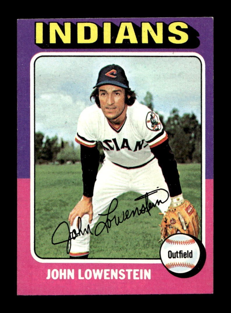 1975 Topps MINI #424 John Lowenstein Indians EX-MT+ *8g