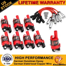 8x Ignition Coils & Spark Wire Pack For GMC Chevy Silverado 1500 5.3L 2007-2016