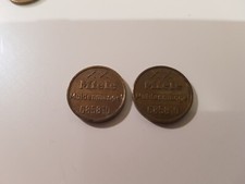 2 Token Miele 885810 Marken Münzautomat Waschmarken Jeton  MULDENMANGEL