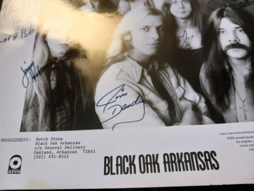 Rare 1975 Black Oak Arkansas Band Signed 8X10 Vintage Autograph Photo Jim Dandy - Picture 3 of 5