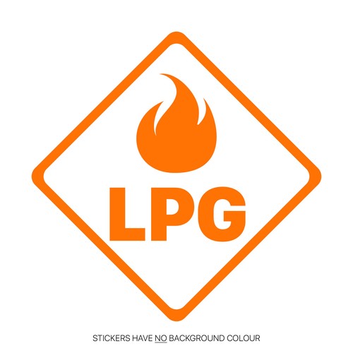 LPG Liquefied Petroleum Gas Logo Symbol Vinyl Safety Caravan Decal Sticker - Picture 8 of 11