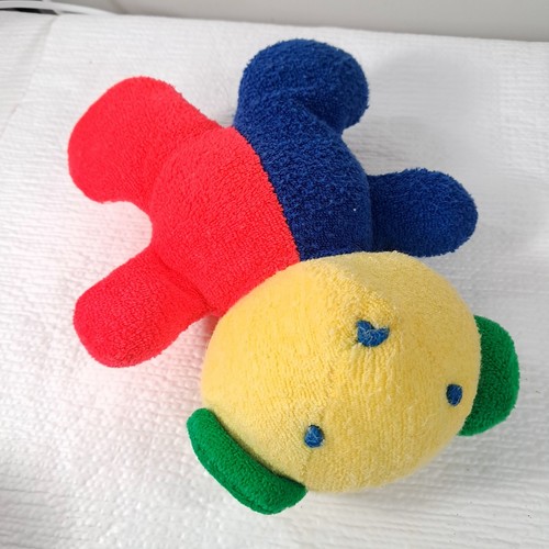 Oso de peluche Eden de colección peluche bebé sonajero juguete bloque de color primario tela de rizo - Imagen 3 de 6