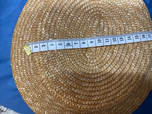 Vintage Strohhut 58 cm fein gewebt - Bild 7 von 7