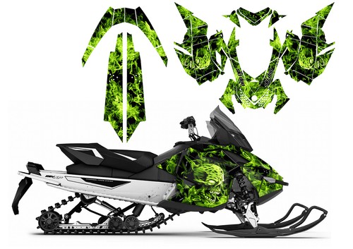 2008 - 2018 Skidoo REV XP Freeride, kit de calcomanías de gráficos Summit 24 mil #9500 Zombie - Imagen 12 de 12