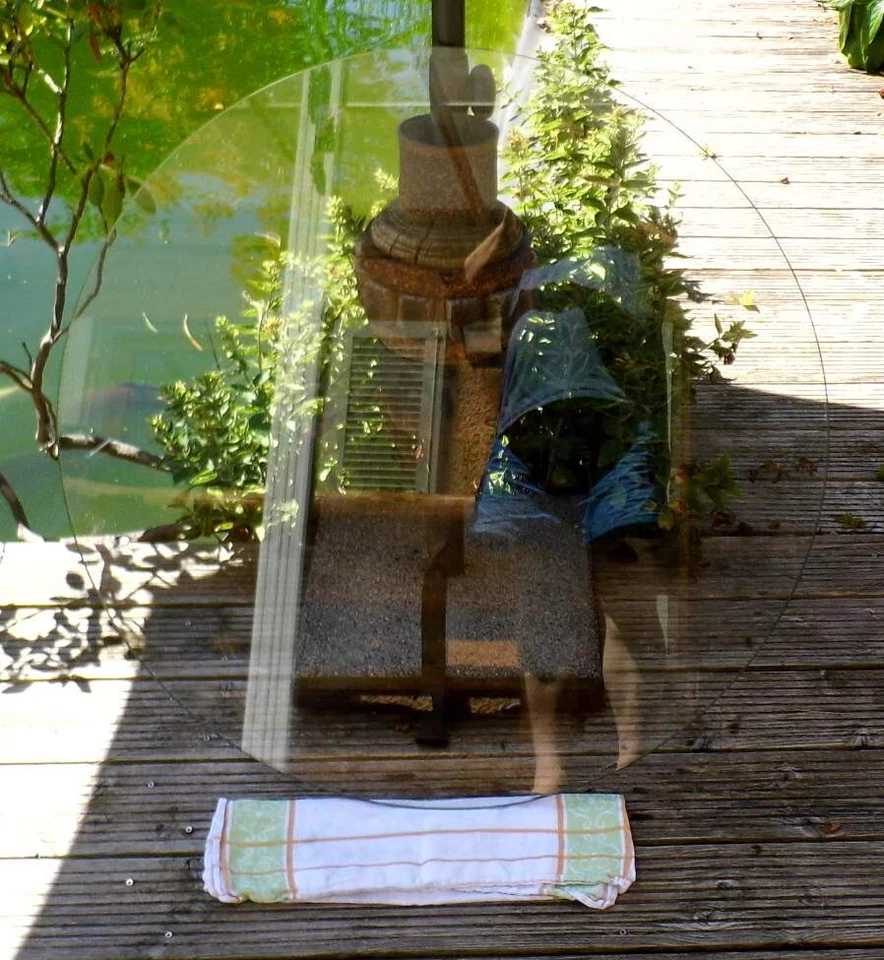 runde Glasplatte, Glasscheibe für Tisch: 90 cm Ø - 8 mm stark
