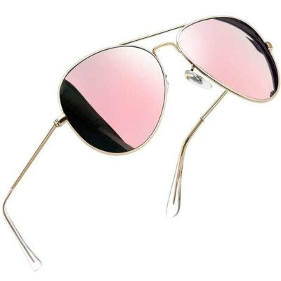 Sunglasses Pink Reflective Lens Street Wear Classic Outdoor Beach Lentes Gafas