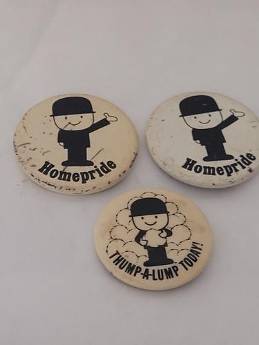 3x Vintage 1970's Flour Spillers Fred Promotional Pin Badges - Picture 2 of 8
