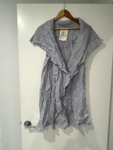 Zephyr Lounge Throw Cardigan Linen Grey Size Medium