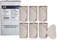 6x 100/Roll SANDING DISC 5" 127mm Self Adhesive P800 Ultra Fine Abrasive A275