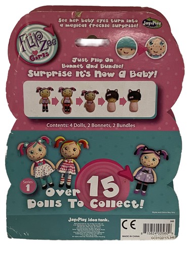 Lot Of 2 Flip Zee Girls To Baby 4 Pack Series 1 Jay At Play 2016 - Picture 3 of 3