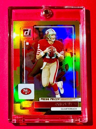 Joe Montana RARE GOLD REFRACTOR INVESTMENT CARD PANINI SAN FRANCISCO 49ERS MINT! - 第 2/6 張圖片