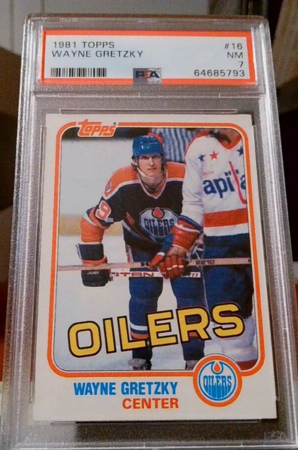 G340 1981 TOPPS WAYNE GRETZKY #16 PSA 7