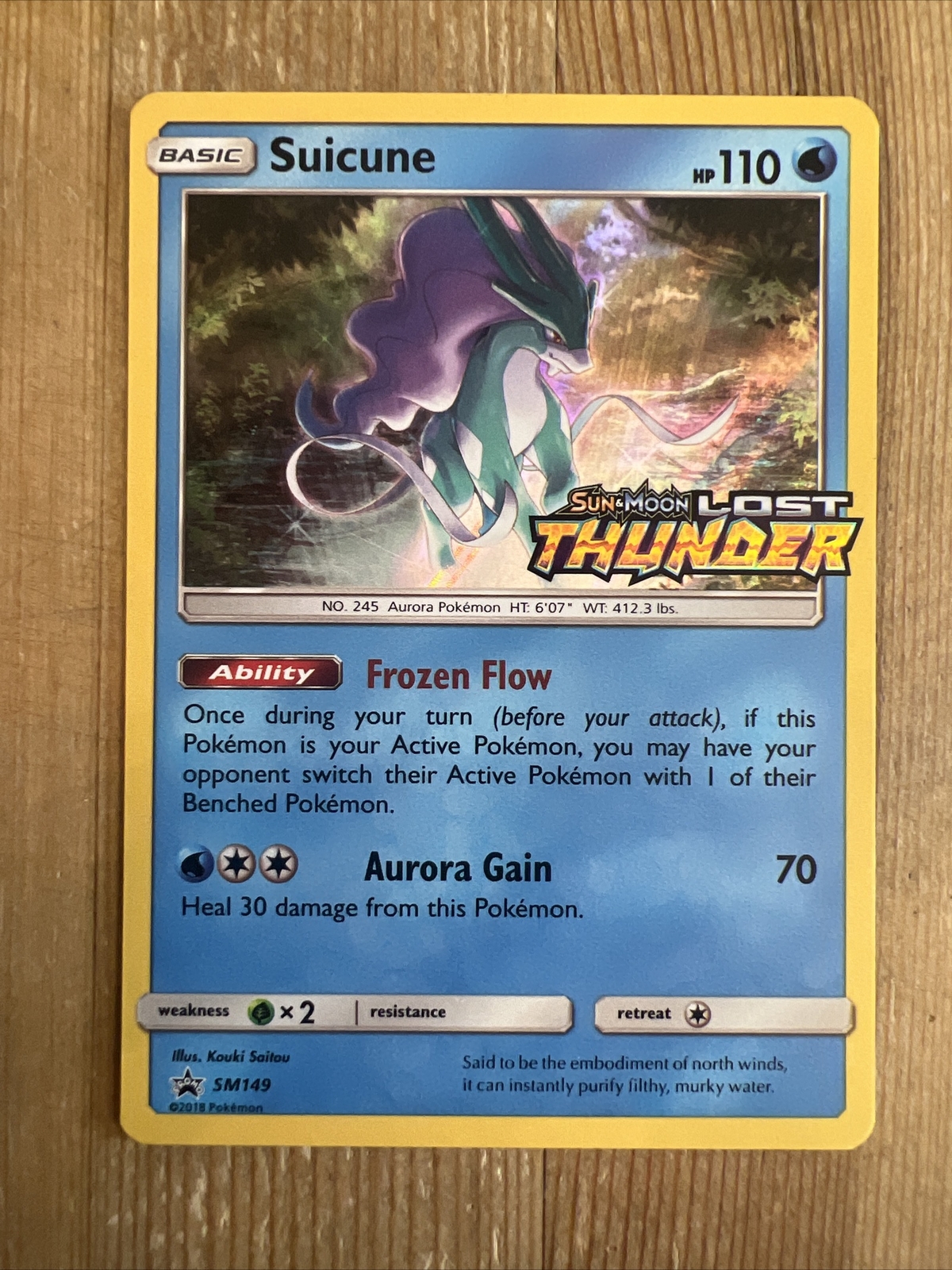 Suicune SM149 Stamped Prerelease Holo Rare Black Star Promo 2018 VLP