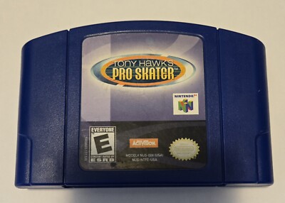 Tony Hawk's Pro Skater N64, 1999 Authentic Cartridge Only Tested And Works
