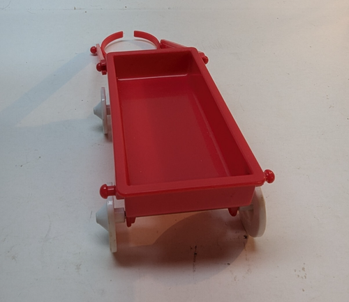 Vintage Mattel Spielzeug roter Kunststoffwagen 1998 weißes Rad 6 Zoll - Bild 4 von 8