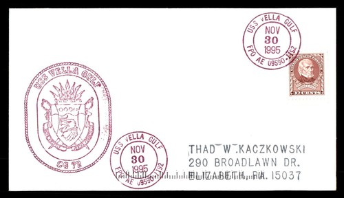 Mayfairstamps US Naval 1995 USS Vella Gulf CG 75 Cover aar_80905