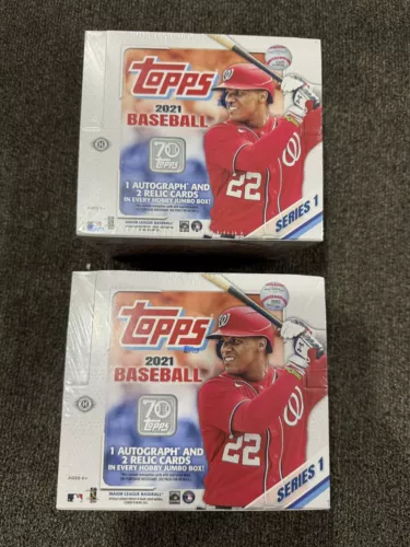 2021 Topps Series 1 Baseball Factory Sealed Jumbo HOBBY 2-BOX LOT