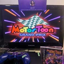 Motor Toon Grand Prix (Sony PlayStation 1) CIB. Tested Working Heavy Scratches.