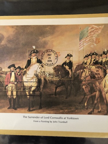 1976 USPS First Day Issue The Surrender Of Lord Cornwallis at Yorktown Stamps - Picture 7 of 8