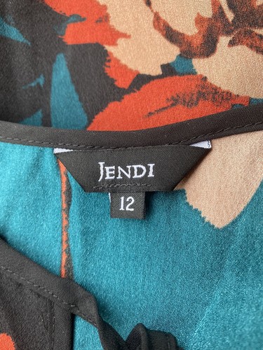 JENDI Size 12 Women’s Top Blouse Multicoloured Floral Button Long Sleeve - Picture 7 of 9