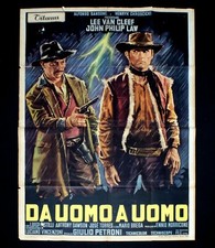 DA UOMO A UOMO poster manifesto John Philip Law Lee Van Cleef Western Rain D14
