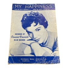 VTG 1955 My Happiness Connie Francis Pop Betty Peterson Sheet Music Borney
