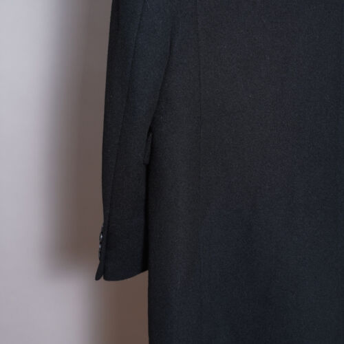 ALL SAINTS Coat Mens UK38 EU48 Black Wool Overcoat Mac Celebrity MC047P Hilt - Picture 19 of 22