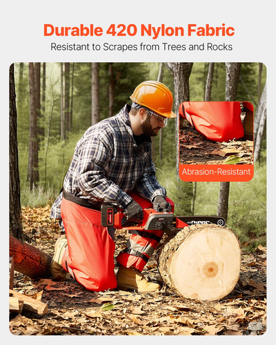 Chainsaw Chaps 39.7" Apron Style Forestry Chainsaw Safety Chaps Class D Large