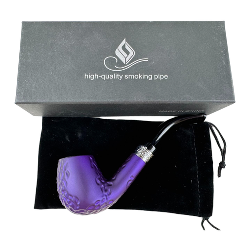 Pipa duradera para fumar cigarrillos de tabaco pipas de cigarros regalo negro - Imagen 6 de 7