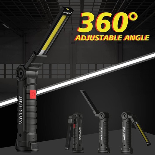 COB LED-KFZ Arbeitsleuchte Akku Werkstattlampe Handlampe Mit-Magnet Stablampe DE - Bild 5 von 20