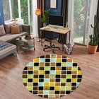 3D Square Pattern N144 Game Rug Mat Round Elegant Photo Carpet Mat Eve 2023
