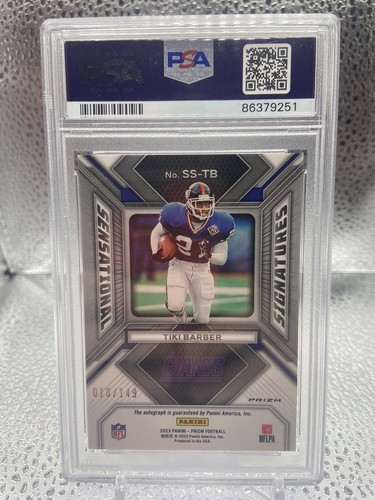2023 Panini Prizm Tiki Barber Sensational Signatures /150 #SS-TB GEM MINT: 10 - Bild 2 von 2