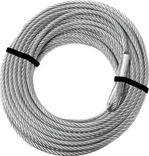 KFI Replacement Winch Steel Cable Rope 2500-3500 LB 3/16" x 45.9" ATV UTV