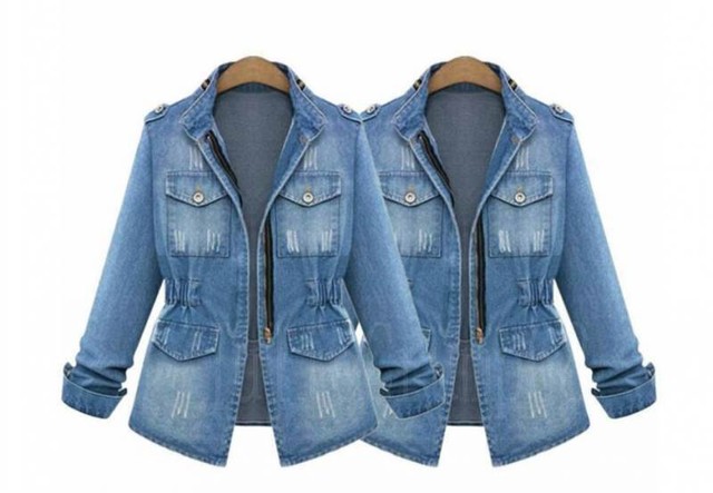 New Women's Ladies Denim Oversize Jeans Chain Jackets Pocket Coats Plus Size UK New Women's Ladies Denim Oversize Jeans Chain Jackets Pocket Coats Plus Size UK