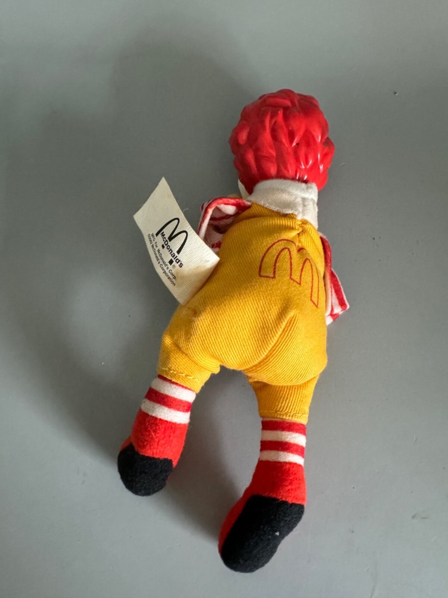 Vintage Ronald McDonald 6-inch Plush Doll with Plastic Head