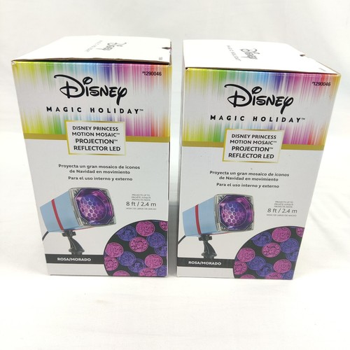 2 Disney Princess Magic Holiday Pink Purple Motion LED Projection Spotlight - Picture 3 of 14