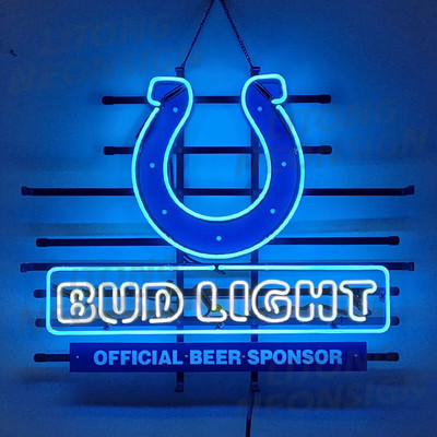 Indianapolis Colts Beer 24''x20'' Neon Sign Lamp Light With HD Vivid Printing AL