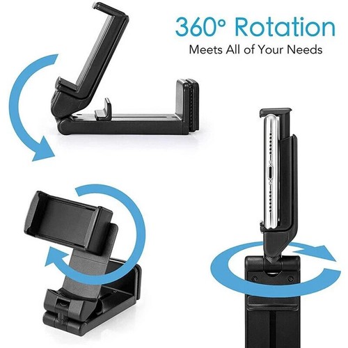 Airplane Phone Holder Travel Stand Desk Flight Foldable Rotatable Selfie Holding - Picture 4 of 14