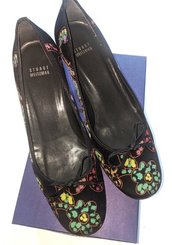 STUART WEITZMAN Leather & Silk Heels *Made in Spain* Sz 40/9 - Picture 10 of 12