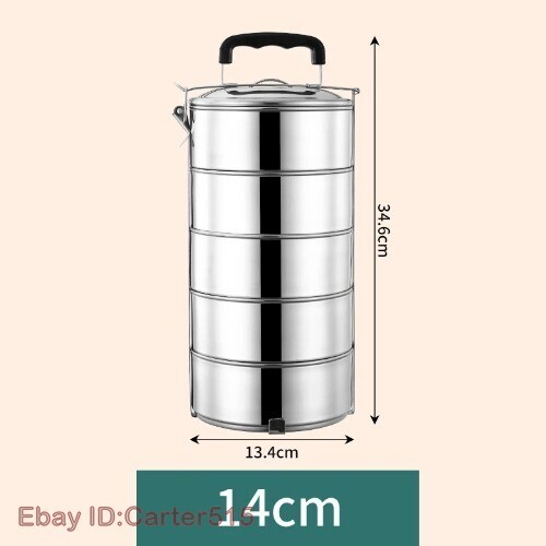 Mehrlagige Brotdose Edelstahl Bento Box Edelstahl Lebensmittelbehälter - Bild 2 von 36