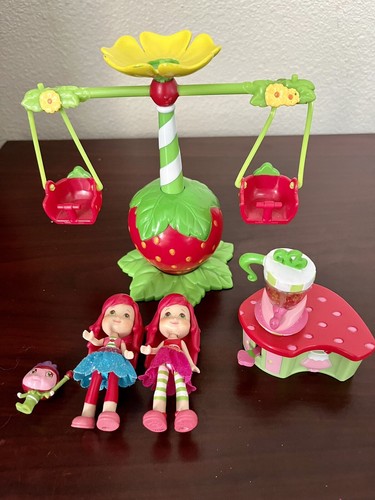 STRAWBERRY SHORTCAKE SWING SET Dolls Accessories Lot Hasbro 3'' dolls - Picture 2 of 10