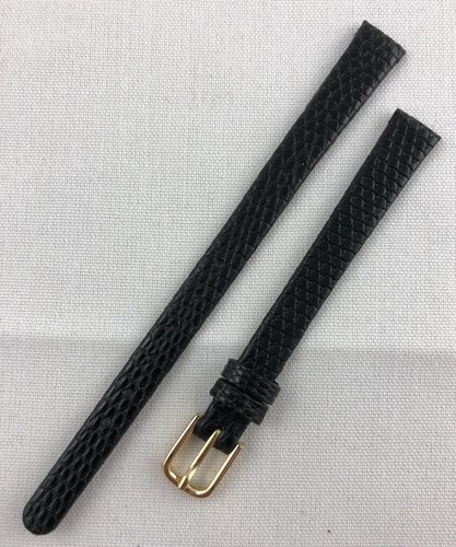 Kreisler Original Eidechse 10 mm lang schwarz Damen Uhrenarmband ohne Nähte W60
